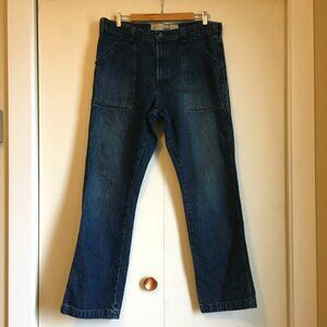 Vintage GAP 1969 100% Cotton Army Jeans - Blue Utility Cargo - 36 x 32